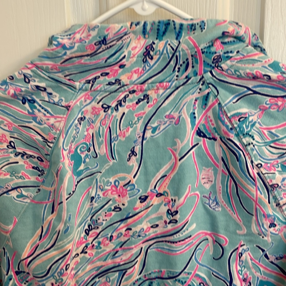 Lilly Pulitzer Multicolor Zip-Up Popover Top - Picture 12 of 14